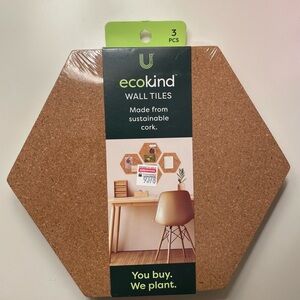 Brown Hexagon Cork Wall Tiles (3ct)